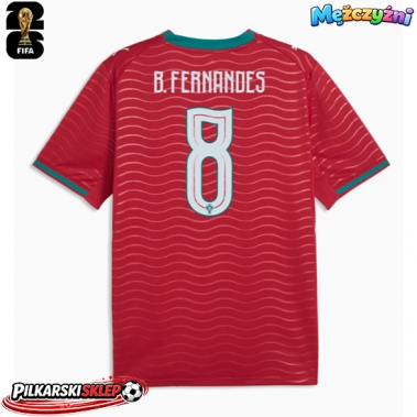 Portugalia Bruno Fernandes #8 Koszulka Podstawowa MŚ 2026 Krótki Rękaw