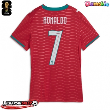 Portugalia Cristiano Ronaldo #7 Koszulka Podstawowa damskie MŚ 2026 Krótki Rękaw