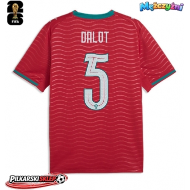 Portugalia Diogo Dalot #5 Koszulka Podstawowa MŚ 2026 Krótki Rękaw