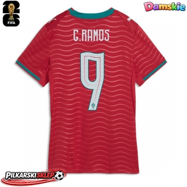 Portugalia Goncalo Ramos #9 Koszulka Podstawowa damskie MŚ 2026 Krótki Rękaw
