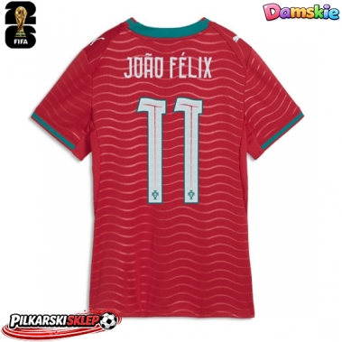Portugalia Joao Felix #11 Koszulka Podstawowa damskie MŚ 2026 Krótki Rękaw