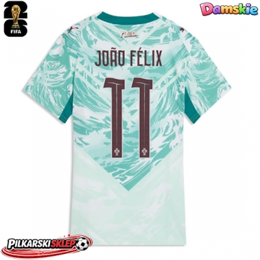 Portugalia Joao Felix #11 Koszulka Wyjazdowa damskie MŚ 2026 Krótki Rękaw