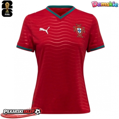 Portugalia Koszulka Podstawowa damskie MŚ 2026 Krótki Rękaw