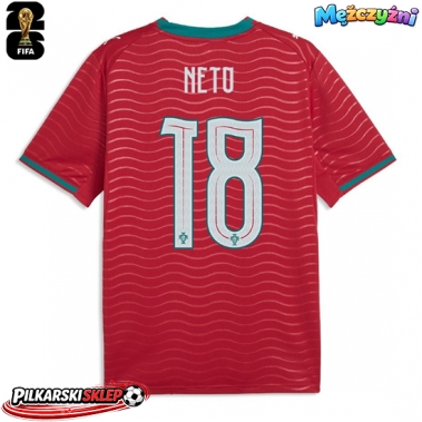 Portugalia Pedro Neto #18 Koszulka Podstawowa MŚ 2026 Krótki Rękaw