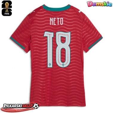 Portugalia Pedro Neto #18 Koszulka Podstawowa damskie MŚ 2026 Krótki Rękaw