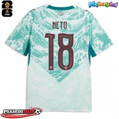 Portugalia Pedro Neto #18 Koszulka Wyjazdowa MŚ 2026 Krótki Rękaw