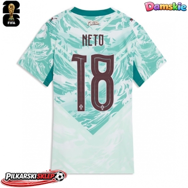 Portugalia Pedro Neto #18 Koszulka Wyjazdowa damskie MŚ 2026 Krótki Rękaw