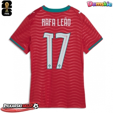 Portugalia Rafael Leao #17 Koszulka Podstawowa damskie MŚ 2026 Krótki Rękaw