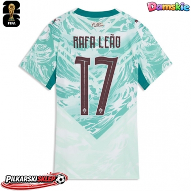 Portugalia Rafael Leao #17 Koszulka Wyjazdowa damskie MŚ 2026 Krótki Rękaw