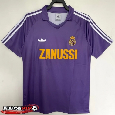 Real Madrid 1984-1985 Koszulka Retro Wyjazdowa Krótki Rękaw