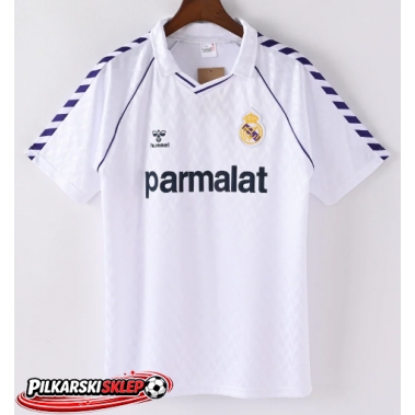 Real Madrid 1986-1987 Koszulka Retro Podstawowa Krótki Rękaw