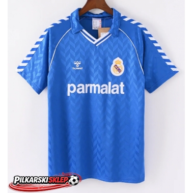 Real Madrid 1986-1987 Koszulka Retro Wyjazdowa Krótki Rękaw