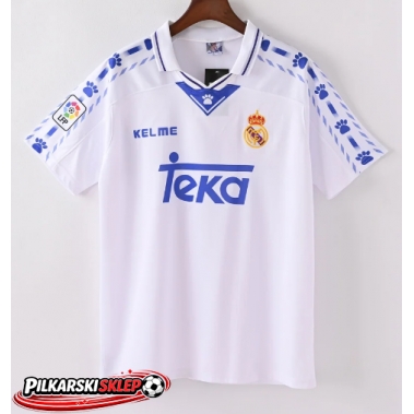 Real Madrid 1996-1997 Koszulka Retro Podstawowa Krótki Rękaw