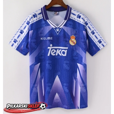 Real Madrid 1996-1997 Koszulka Retro Wyjazdowa Krótki Rękaw