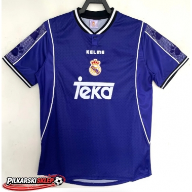 Real Madrid 1997-1998 Koszulka Retro Wyjazdowa Krótki Rękaw