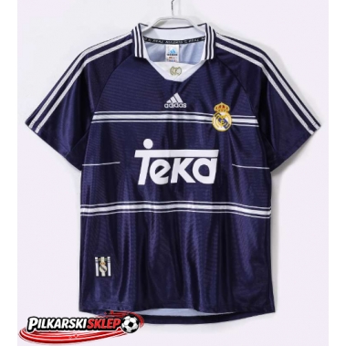 Real Madrid 1998-1999 Koszulka Retro Wyjazdowa Krótki Rękaw