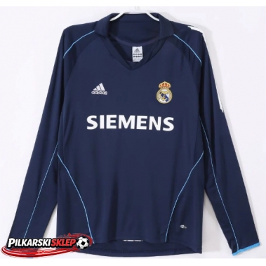 Real Madrid 2005-2006 Koszulka Retro Wyjazdowa Długi Rękaw