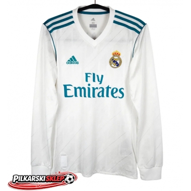 Real Madrid 2017-2018 Koszulka Retro Podstawowa Długi Rękaw