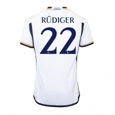 Real Madrid Antonio Rudiger #22 Koszulka Podstawowa 2023-24 Krótki Rękaw