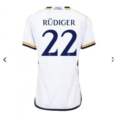 Real Madrid Antonio Rudiger #22 Koszulka Podstawowa damskie 2023-24 Krótki Rękaw