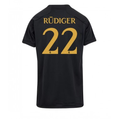 Real Madrid Antonio Rudiger #22 Koszulka Trzecia damskie 2023-24 Krótki Rękaw
