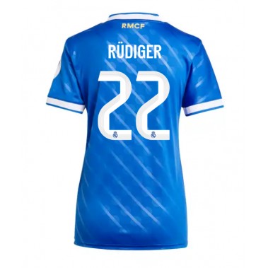 Real Madrid Antonio Rudiger #22 Koszulka Trzecia damskie 2025-26 Krótki Rękaw Real Madrid Antonio Rudiger #22 Koszulka Trzecia damskie 2025-26 Krótki Rękaw