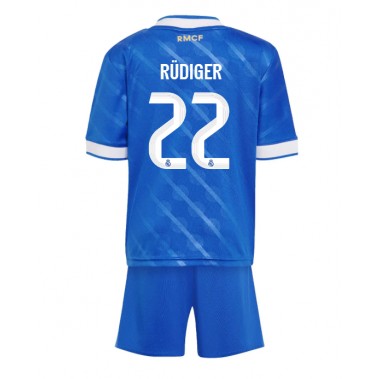 Real Madrid Antonio Rudiger #22 Koszulka Trzecia dzieci 2025-26 Krótki Rękaw (+ krótkie spodenki) Real Madrid Antonio Rudiger #22 Koszulka Trzecia dzieci 2025-26 Krótki Rękaw (+ krótkie spodenki)