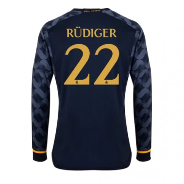 Real Madrid Antonio Rudiger #22 Koszulka Wyjazdowa 2023-24 Długi Rękaw