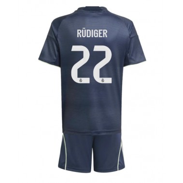 Real Madrid Antonio Rudiger #22 Koszulka Wyjazdowa dzieci 2025-26 Krótki Rękaw (+ krótkie spodenki) Real Madrid Antonio Rudiger #22 Koszulka Wyjazdowa dzieci 2025-26 Krótki Rękaw (+ krótkie spodenki)
