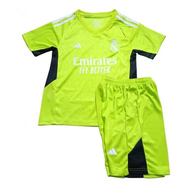 Real Madrid Bramkarskie Koszulka Podstawowa dzieci 2023-24 Krótki Rękaw (+ krótkie spodenki)
