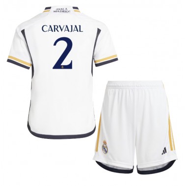 Real Madrid Daniel Carvajal #2 Koszulka Podstawowa dzieci 2023-24 Krótki Rękaw (+ krótkie spodenki)