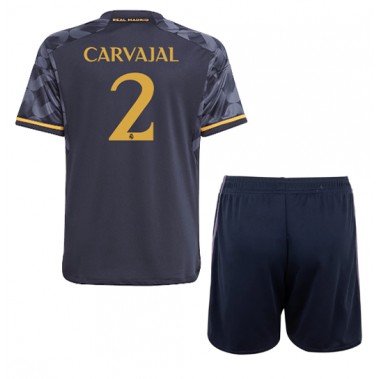 Real Madrid Daniel Carvajal #2 Koszulka Wyjazdowa dzieci 2023-24 Krótki Rękaw (+ krótkie spodenki)