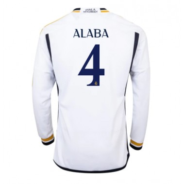 Real Madrid David Alaba #4 Koszulka Podstawowa 2023-24 Długi Rękaw