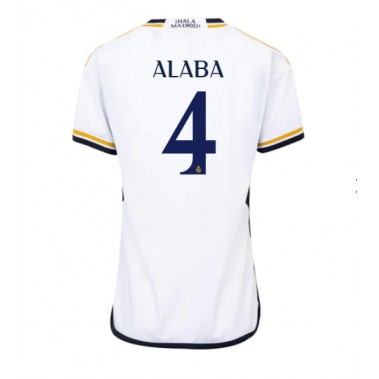 Real Madrid David Alaba #4 Koszulka Podstawowa damskie 2023-24 Krótki Rękaw