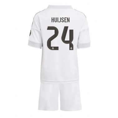 Real Madrid Dean Huijsen #24 Koszulka Podstawowa dzieci 2025-26 Krótki Rękaw (+ krótkie spodenki) Real Madrid Dean Huijsen #24 Koszulka Podstawowa dzieci 2025-26 Krótki Rękaw (+ krótkie spodenki)