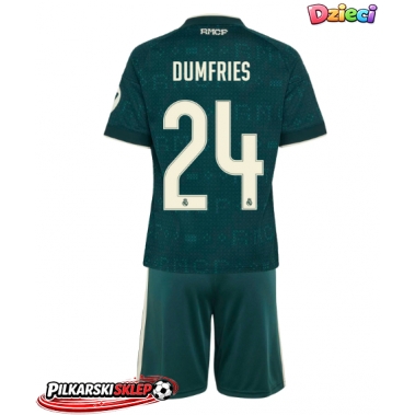 Real Madrid Denzel Dumfries #24 Koszulka Wyjazdowa dzieci 2026-27 Krótki Rękaw (+ krótkie spodenki)