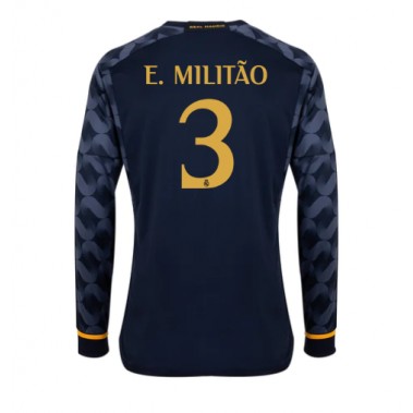 Real Madrid Eder Militao #3 Koszulka Wyjazdowa 2023-24 Długi Rękaw