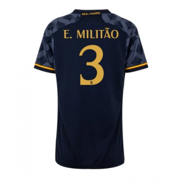 Real Madrid Eder Militao #3 Koszulka Wyjazdowa damskie 2023-24 Krótki Rękaw