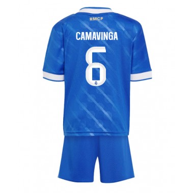Real Madrid Eduardo Camavinga #6 Koszulka Trzecia dzieci 2025-26 Krótki Rękaw (+ krótkie spodenki) Real Madrid Eduardo Camavinga #6 Koszulka Trzecia dzieci 2025-26 Krótki Rękaw (+ krótkie spodenki)