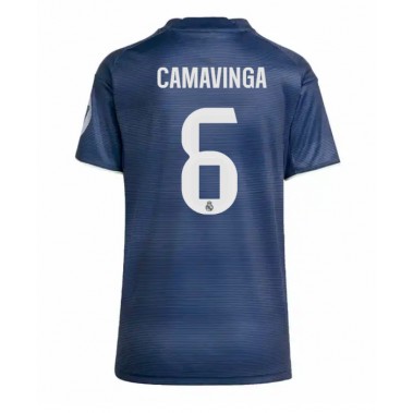 Real Madrid Eduardo Camavinga #6 Koszulka Wyjazdowa damskie 2025-26 Krótki Rękaw Real Madrid Eduardo Camavinga #6 Koszulka Wyjazdowa damskie 2025-26 Krótki Rękaw