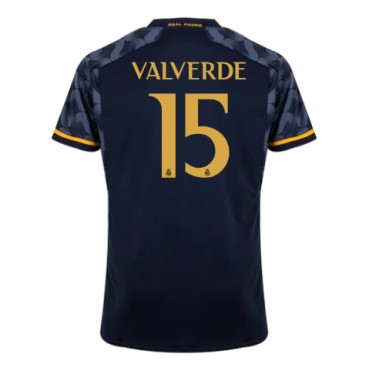 Real Madrid Federico Valverde #15 Koszulka Wyjazdowa 2023-24 Krótki Rękaw