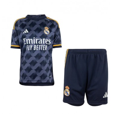 Real Madrid Koszulka Wyjazdowa dzieci 2023-24 Krótki Rękaw (+ krótkie spodenki)