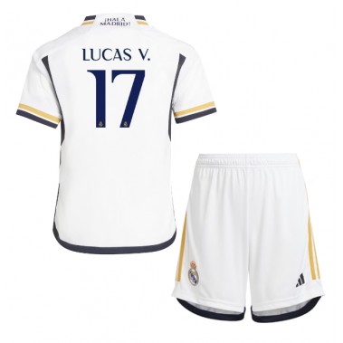 Real Madrid Lucas Vazquez #17 Koszulka Podstawowa dzieci 2023-24 Krótki Rękaw (+ krótkie spodenki)