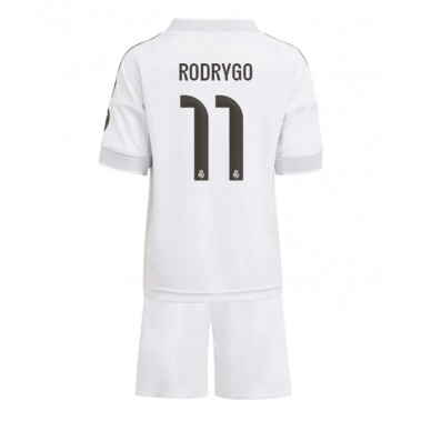 Real Madrid Rodrygo Goes #11 Koszulka Podstawowa dzieci 2025-26 Krótki Rękaw (+ krótkie spodenki) Real Madrid Rodrygo Goes #11 Koszulka Podstawowa dzieci 2025-26 Krótki Rękaw (+ krótkie spodenki)