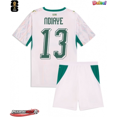 Senegal Iliman Ndiaye #13 Koszulka Podstawowa dzieci MŚ 2026 Krótki Rękaw (+ krótkie spodenki)