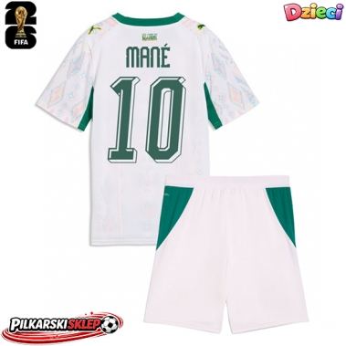 Senegal Sadio Mane #10 Koszulka Podstawowa dzieci MŚ 2026 Krótki Rękaw (+ krótkie spodenki)