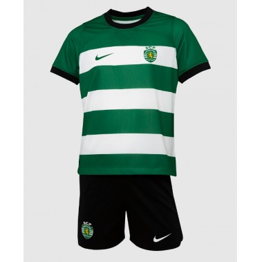 Sporting CP Koszulka Podstawowa dzieci 2023-24 Krótki Rękaw (+ krótkie spodenki)