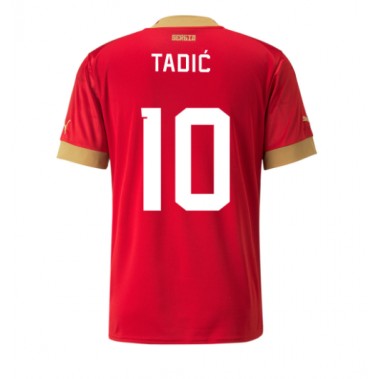 Srbija Dusan Tadic #10 Koszulka Podstawowa MŚ 2022 Krótki Rękaw