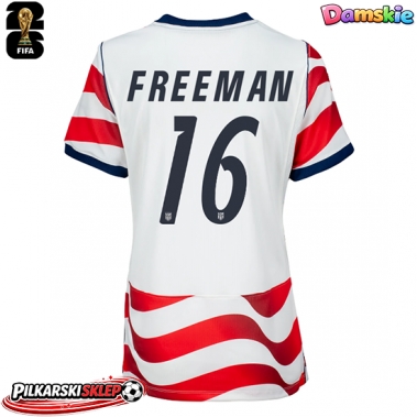 Stany Zjednoczone Alex Freeman #16 Koszulka Podstawowa damskie MŚ 2026 Krótki Rękaw