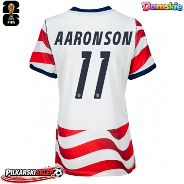 Stany Zjednoczone Brenden Aaronson #11 Koszulka Podstawowa damskie MŚ 2026 Krótki Rękaw
